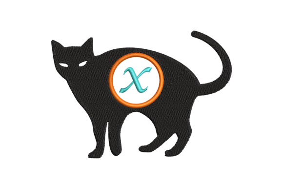 Black Cat Letter X