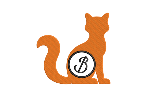 Cat Letter B: A Personalized Embroidery Design