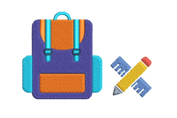 School Supplies Embroidery