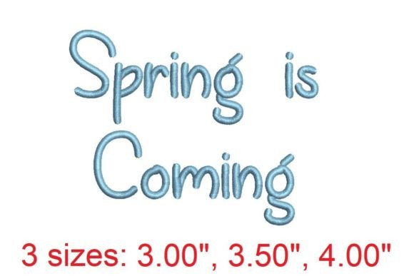 Spring is Coming Embroidery Font Review