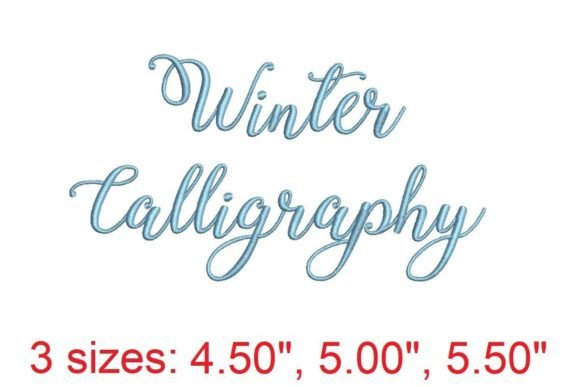 Winter Calligraphy: Elegant Embroidery Font